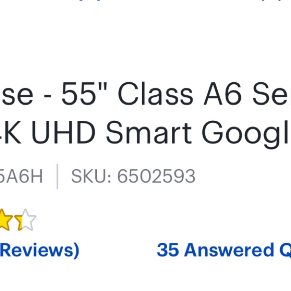Hisens Tv 55" Smart tv 4k